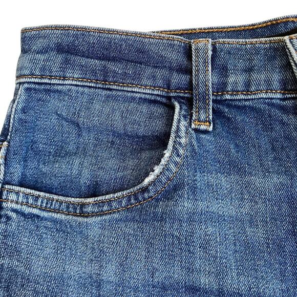 J Brand Sz 26 Joan Crop Wide Leg Jeans in Striker Wash Mid Blue Stretchy - Picture 7 of 16